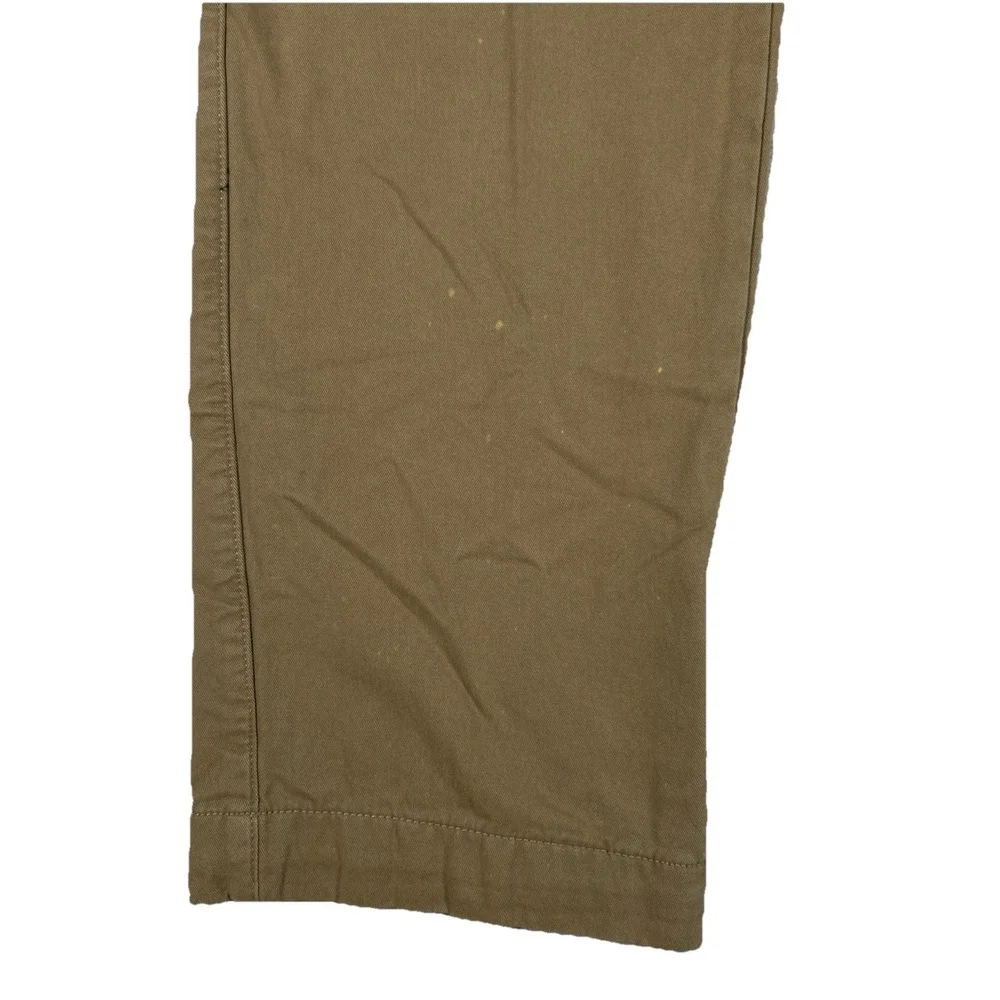 Eddie Bauer Mens 34x32 Flannel Lined Beige Chino Pants‎ Cotton Casual Preppy